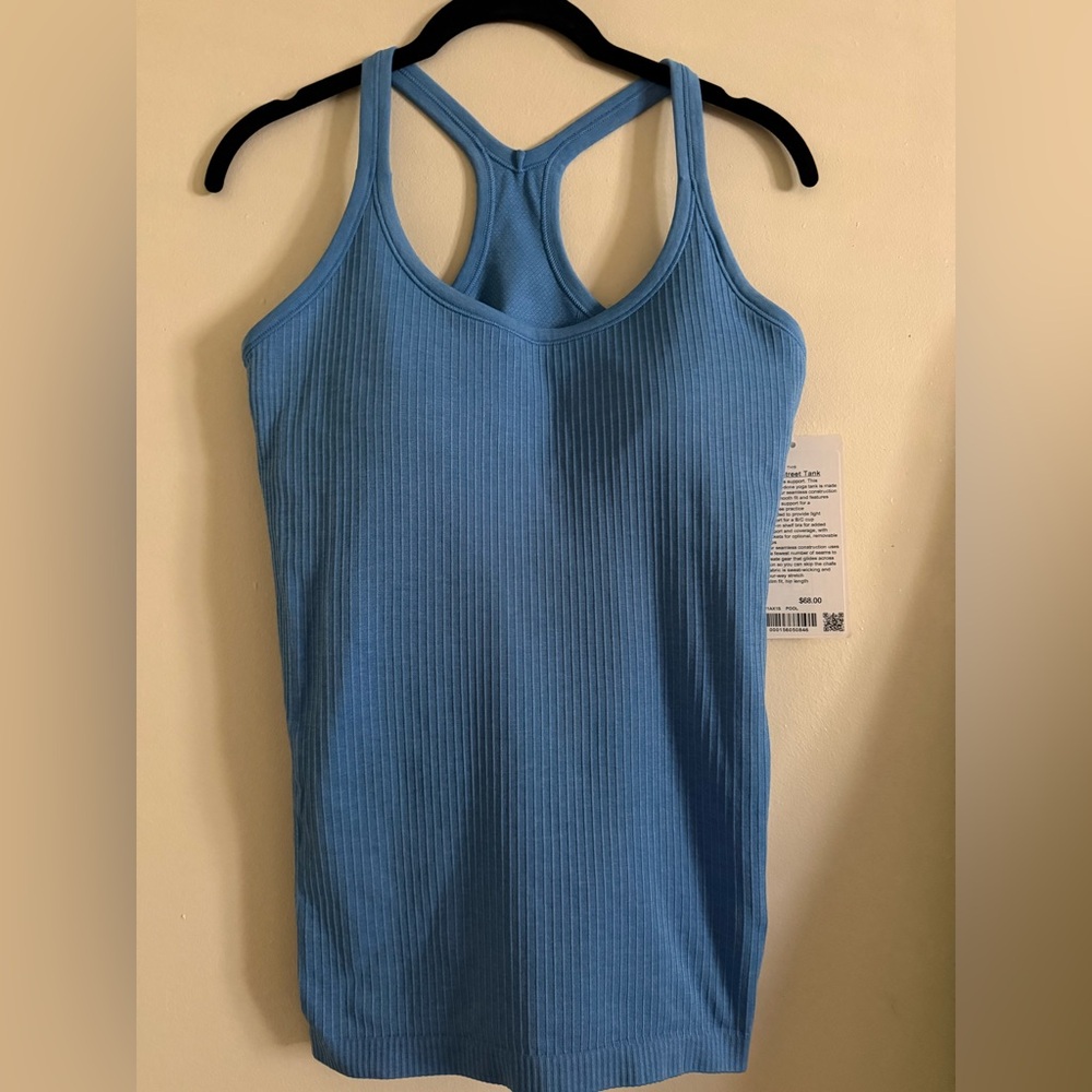 NWT Size 8 Lululemon Ebb To Street Tank Color POOL